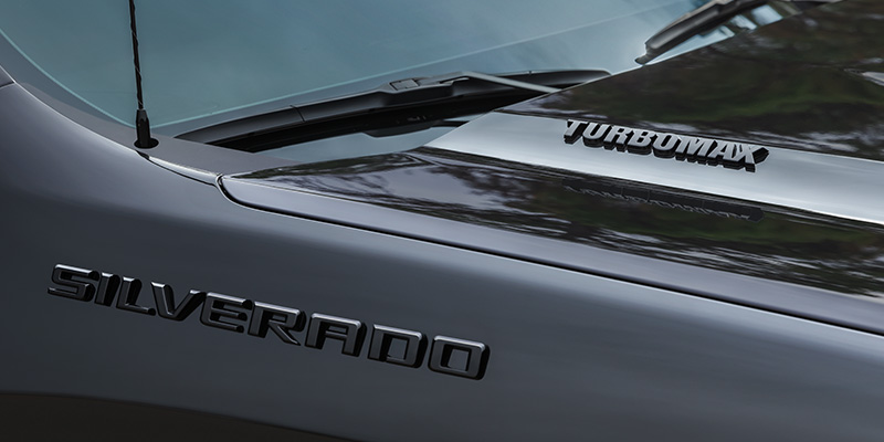 The emblems on the 2026 Chevrolet Silverado 1500 now available in Clairsville, OH