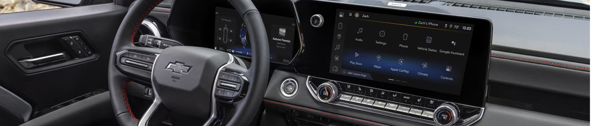Chevrolet vehicle interior touchscreen dashboard