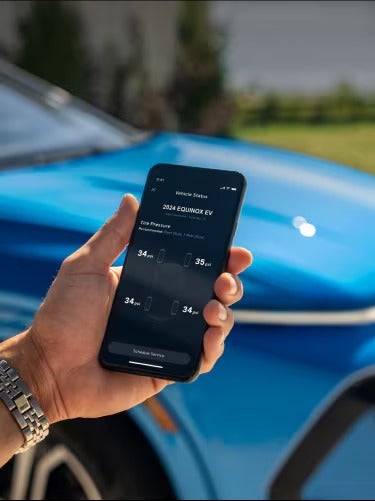 Chevrolet mobile app EV vehicle status display