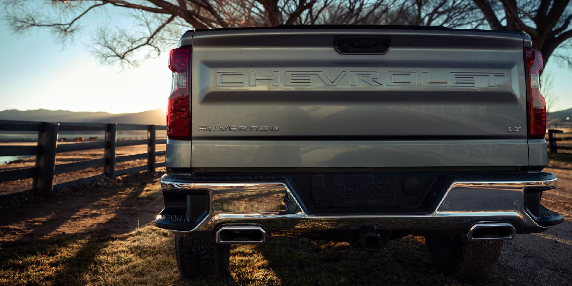 The tailgate detailing on the 2025 Chevrolet Silverado 1500 in St Clairsville, OH