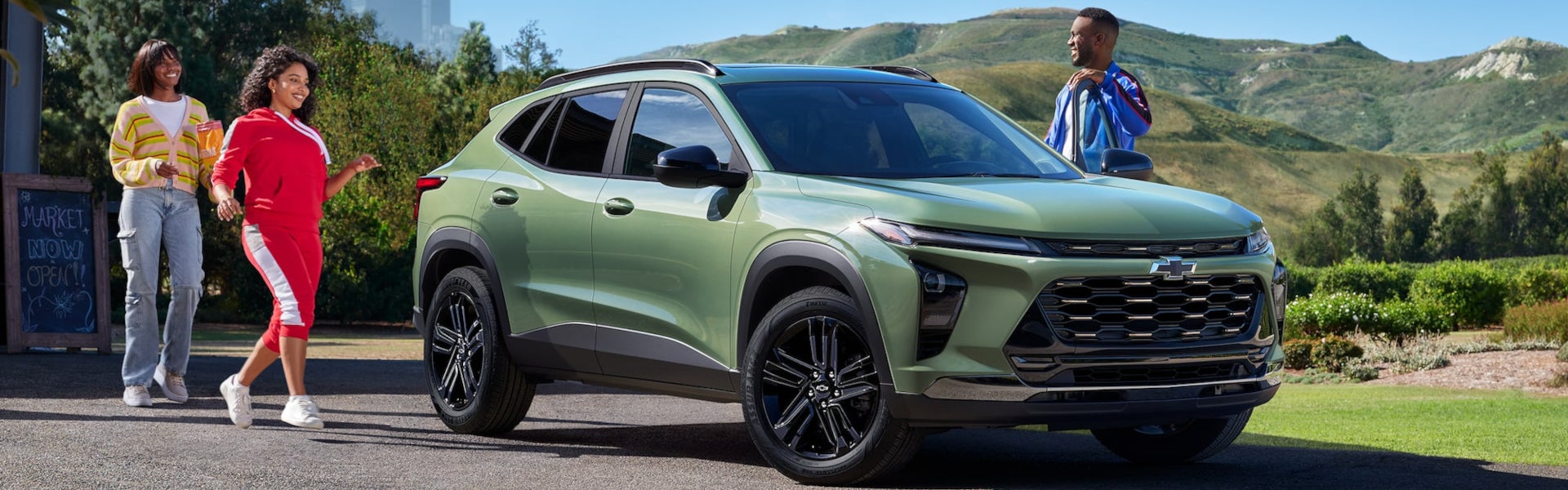 The infotainment screen in the 2025 Chevrolet Trax in St Clairsville, OH