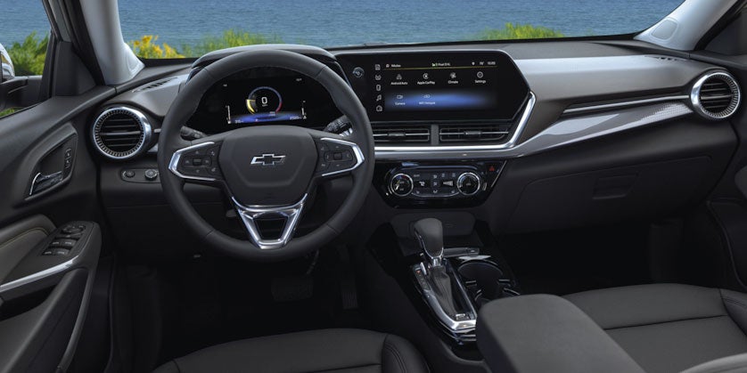 The steering column in the 2025 Chevrolet Trax in St Clairsville, OH