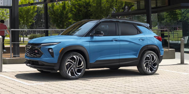 2026 Chevrolet Trailblazer in St. Clairsville, OH highlighting LS, LT, ACTIV, and RS trim levels with distinct features and styling
